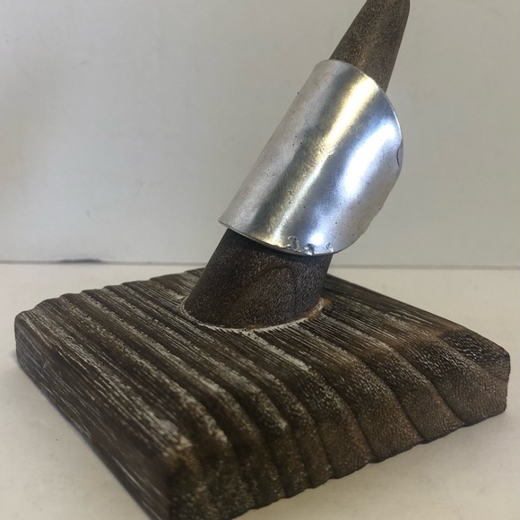 Waited For Silver Plated Spoon Ring, Handcrafted. 1 Of 1. Size 8 - Picture 2 of 13